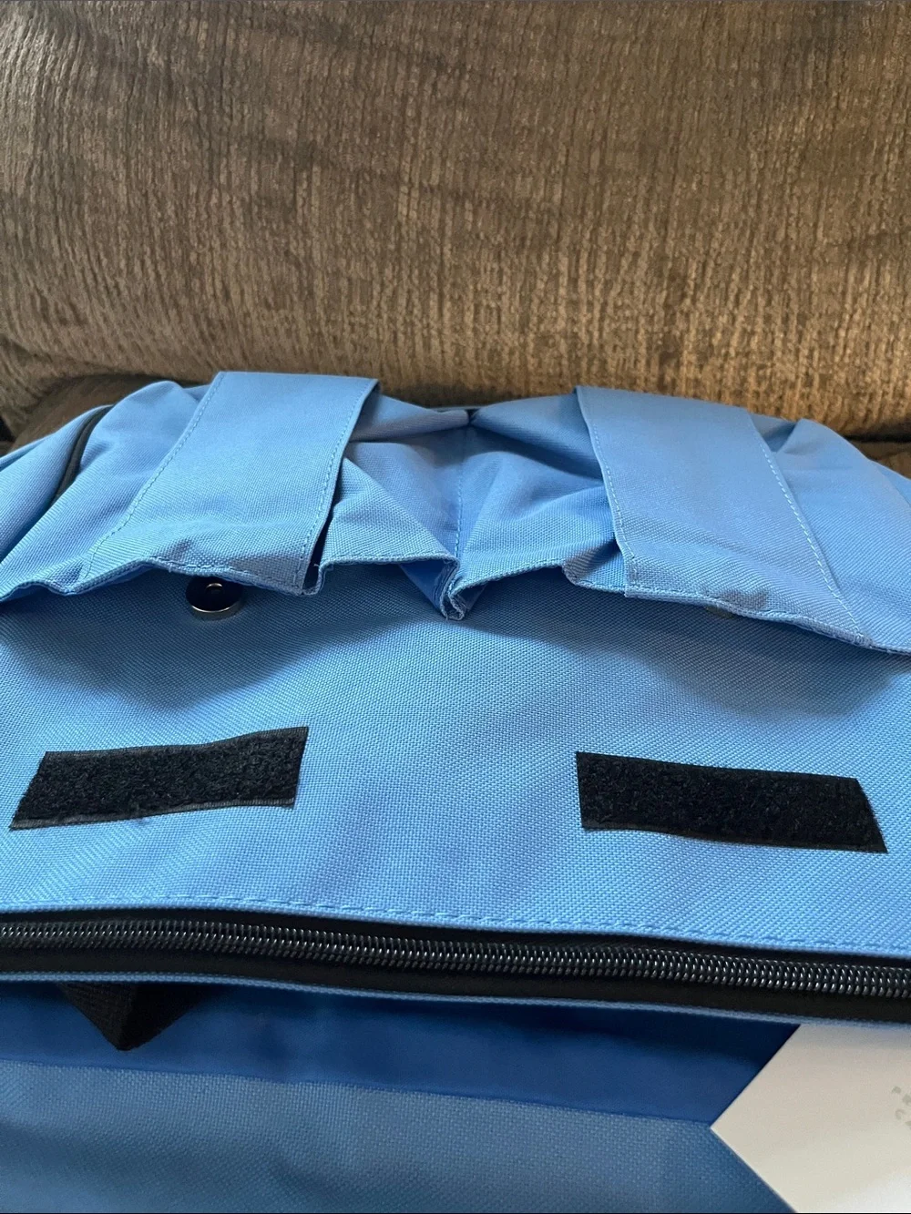 Premier Baby Light Blue Messenger Bag with Black Logo